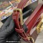 Dolce & Gabbana Small patent leather shoulder bag Burgundy with DG fastening