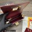 Dolce & Gabbana Small patent leather shoulder bag Burgundy with DG fastening