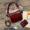 Dolce & Gabbana Small patent leather shoulder bag Burgundy with DG fastening