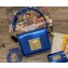 Dolce & Gabbana Small patent leather shoulder bag Blue with DG fastening