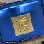 Dolce & Gabbana Small patent leather shoulder bag Blue with DG fastening
