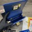 Dolce & Gabbana Small patent leather shoulder bag Blue with DG fastening