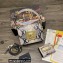 Dolce & Gabbana Small leather shoulder bag with DG fastening Python Print Gray