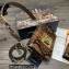 Dolce & Gabbana Small leather shoulder bag with DG fastening Python Print Brown