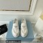 Prada Chocolate brushed leather loafers 1D246M White