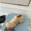 Prada Chocolate brushed leather loafers 1D246M Beige