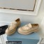 Prada Chocolate brushed leather loafers 1D246M Beige