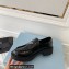 Prada Chocolate brushed leather loafers 1D246M Black