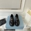 Prada Chocolate brushed leather loafers 1D246M Black