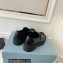 Prada Chocolate brushed leather loafers 1D246M Black