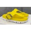 Prada metal buckle Rubber flip-flops Sandals Yellow 2022