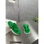 Prada metal buckle Rubber flip-flops Sandals Green 2022