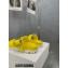 Prada metal buckle Rubber Open Toe Sandals Yellow 2022