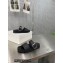 Prada metal buckle Rubber Open Toe Sandals Black 2022