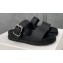 Prada metal buckle Rubber Open Toe Sandals Black 2022