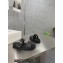 Prada metal buckle Rubber Open Toe Sandals Black 2022