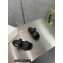 Prada metal buckle Rubber Open Toe Sandals Black 2022