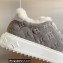 Louis Vuitton Monogram-embossed suede calf leather and shearling Time Out Sneakers Gray 2022