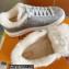 Louis Vuitton Monogram-embossed suede calf leather and shearling Time Out Sneakers Gray 2022