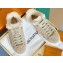 Louis Vuitton Monogram-embossed suede calf leather and shearling Time Out Sneakers Nude 2022