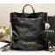 Chanel Calfskin CHANEL 22 Large Back Pack Bag AS3313 Black/Gold 2022