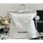 Chanel Calfskin CHANEL 22 Large Back Pack Bag AS3313 White/Lacquered Metal 2022
