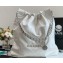 Chanel Calfskin CHANEL 22 Large Handbag AS3262 White/Silver 2022