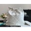 Chanel Calfskin CHANEL 22 Large Handbag AS3262 White/Silver 2022
