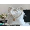 Chanel Calfskin CHANEL 22 Large Handbag AS3262 White/Lacquered Metal 2022