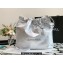 Chanel Calfskin CHANEL 22 Medium Handbag AS3261 Metallic Silver 2022
