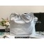 Chanel Calfskin CHANEL 22 Medium Handbag AS3261 Metallic Silver 2022