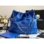 Chanel Calfskin CHANEL 22 Medium Handbag AS3261 Blue/Silver 2022