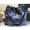 Chanel Calfskin CHANEL 22 Small Handbag AS3260 Metallic Navy Blue 2022