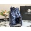 Chanel Calfskin CHANEL 22 Small Handbag AS3260 Metallic Navy Blue 2022