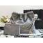 Chanel Calfskin CHANEL 22 Small Handbag AS3260 Gray/Gold 2022