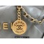 Chanel Calfskin CHANEL 22 Small Handbag AS3260 Gray/Gold 2022