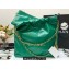 Chanel Calfskin CHANEL 22 Small Handbag AS3260 Green/Gold 2022