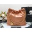 Chanel Calfskin CHANEL 22 Small Handbag AS3260 Brown/Gold 2022