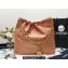 Chanel Calfskin CHANEL 22 Medium Handbag AS3261 Brown/Gold 2022