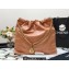 Chanel Calfskin CHANEL 22 Medium Handbag AS3261 Brown/Gold 2022