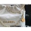 Chanel Calfskin CHANEL 22 Small Handbag AS3260 White/Gold 2022