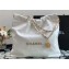 Chanel Calfskin CHANEL 22 Medium Handbag AS3261 White/Gold 2022
