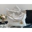 Chanel Calfskin CHANEL 22 Medium Handbag AS3261 White/Gold 2022