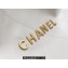 Chanel Calfskin CHANEL 22 Medium Handbag AS3261 White/Gold 2022