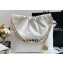 Chanel Calfskin CHANEL 22 Small Handbag AS3260 White/Lacquered Metal 2022