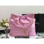 Chanel Calfskin CHANEL 22 Medium Handbag AS3261 Pink/Gold 2022