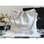 Chanel Calfskin CHANEL 22 Small Handbag AS3260 White/Silver 2022