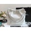 Chanel Calfskin CHANEL 22 Small Handbag AS3260 White/Silver 2022