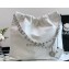 Chanel Calfskin CHANEL 22 Medium Handbag AS3261 White/Silver 2022