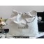 Chanel Calfskin CHANEL 22 Medium Handbag AS3261 White/Silver 2022